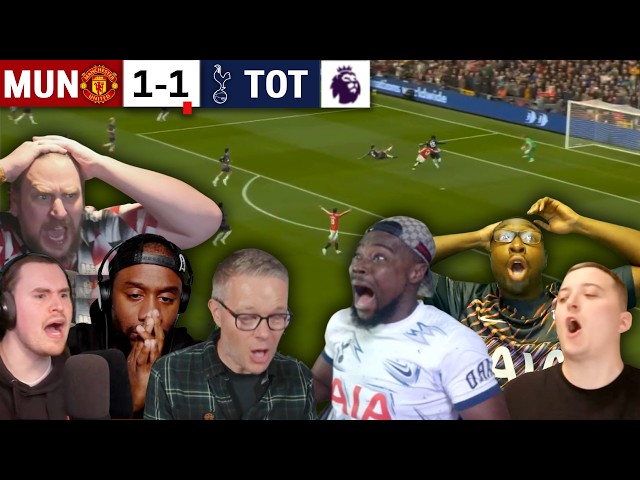 CRYING MAN UNITED FANS 😭 , SPURS FANS LOST IT After LATE 90+1’ SOLANKE STRIKER STEALS POINT!