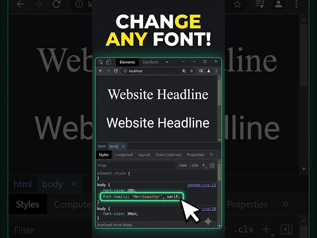 Change Any Website Font in Seconds 😎 #shorts
