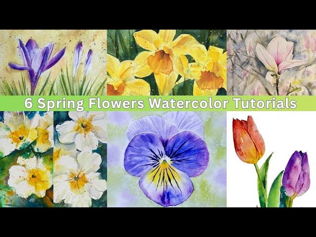 Easy Spring Watercolor Flower Tutorials You'll Actually Finish