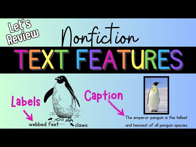 Let's Review Nonfiction Text Features