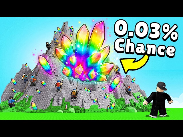 Getting MAX LUCK in Roblox Mine a Mountain