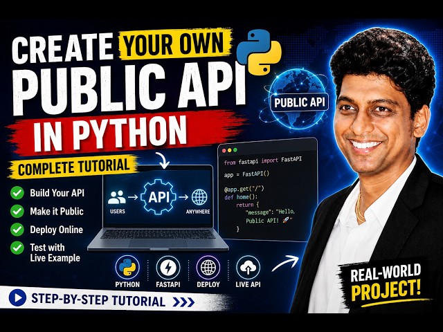 Build Your Own Public API with Python #python #api #fastapi #restapi  #pythontutorial