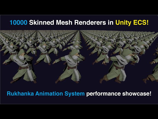 10000 Skinned Mesh Renderers in Unity ECS - Rukhanka Animation System