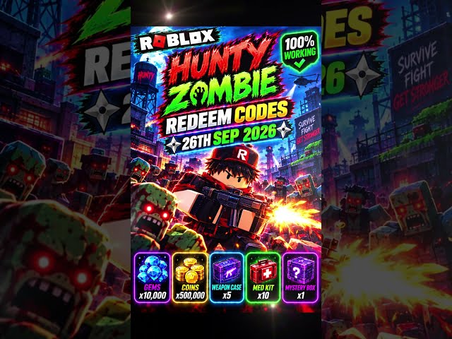 Hunty Zombie Codes UPDATED | Hunty Zombie Redeem Codes 2026