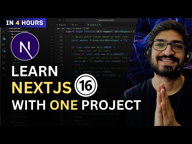 Learn Next.js 16 with Project in 4 hours | Authentication, Authorization & RBAC Dashboards