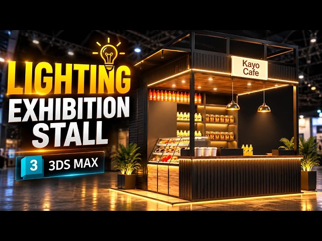 3ds Max Food Stall Lighting Tutorial | Realistic & Cinematic Lighting