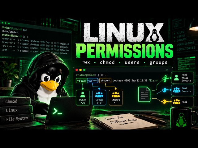 Linux File Permissions Explained 🔐 | chmod, rwx, Users & Groups | Linux for Beginners