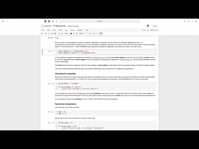 How to work with Python IF statements