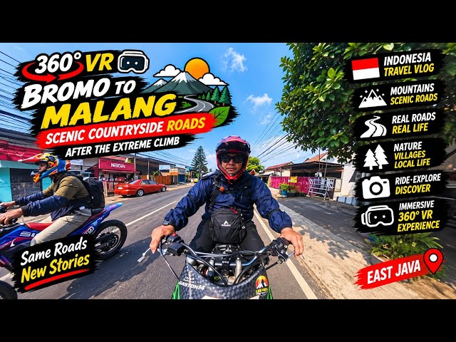 [53] 360° VR Bromo Journey 2026 | Bromo to Malang | Scenic Countryside Roads After the Extreme Climb