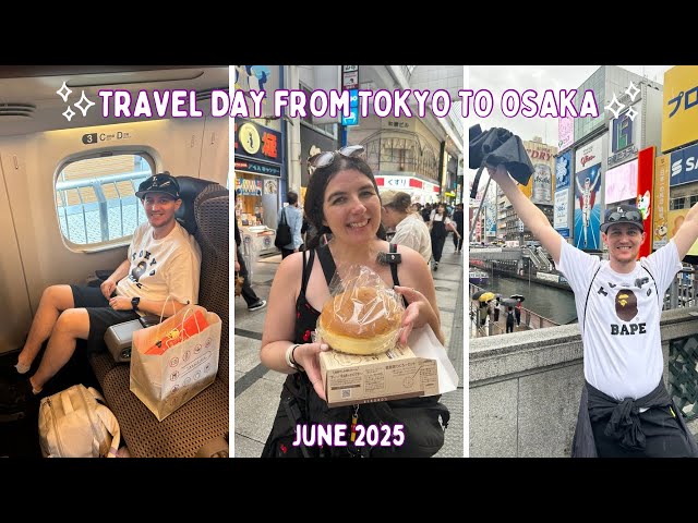 Osaka Travel Day! Shinkansen Green Car Experience, Dotonbori, & Park Front Hotel USJ | DAY9 JUNE25