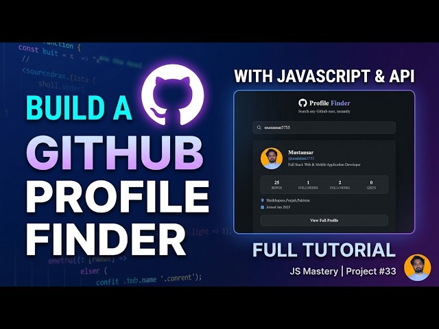 Build a GitHub Profile Finder with JavaScript  GitHub API Tutorial