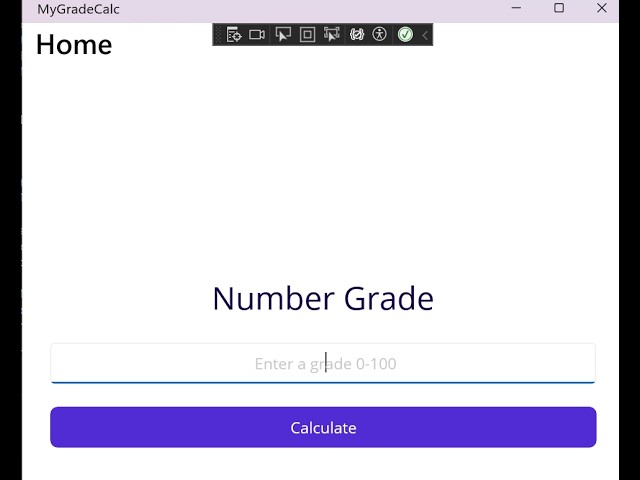 .NET MAUI Grade Calculator App