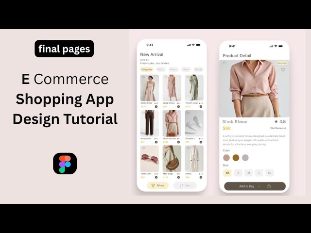 E-commerce App UI Design in Figma | Shopping App UI/UX Design Tutorial for Beginners