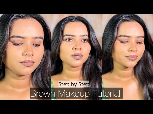 Brown Makeup tutorial with affordable Product✨ || Nude Makeup Tutorial || Makeup by Manisha ||