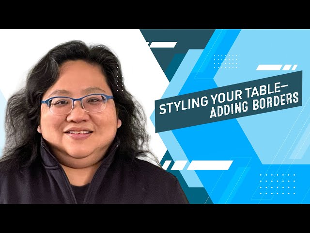 Coding for Beginners: Tables #5— Adding Borders to Your HTML Table