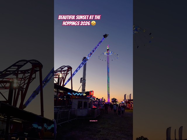 Elevate 85 & Booster Maxxx during Sunset at The Hoppings 2026 🤩🌆 #funfair #sunset #summer #shorts