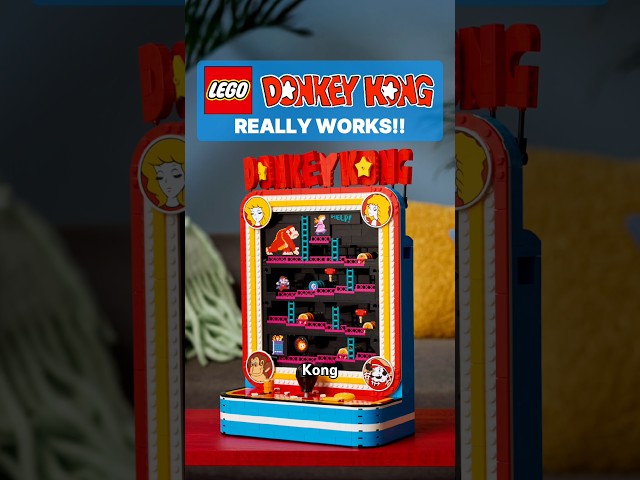Go BANANAS over the LEGO Donkey Kong Arcade! 🍌🕹️ Releasing August 1st! #LEGO #donkeykong