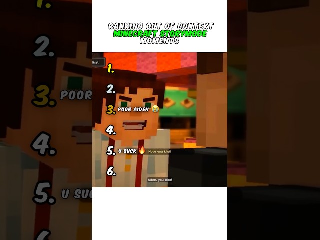 Ranking Minecraft Storymode Moments π