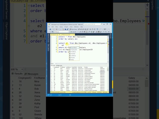 🎯 Find Employees with Same Salary Using SQL | Must-Know Query! #shorts