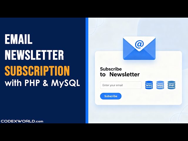 Email Newsletter Subscription using PHP & MySQL | Step-by-Step Tutorial with Source Code