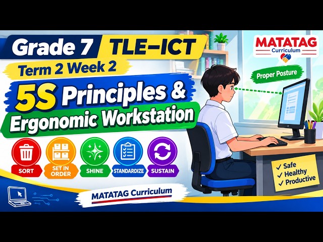 Grade 7 TLE–ICT Term 2 Week 2 | 5S Principles & Ergonomic Workstation | MATATAG Curriculum