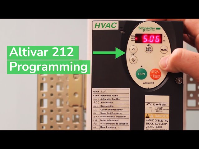 Programming Altivar 212 Drive for First Time Operation | Schneider Electric Support