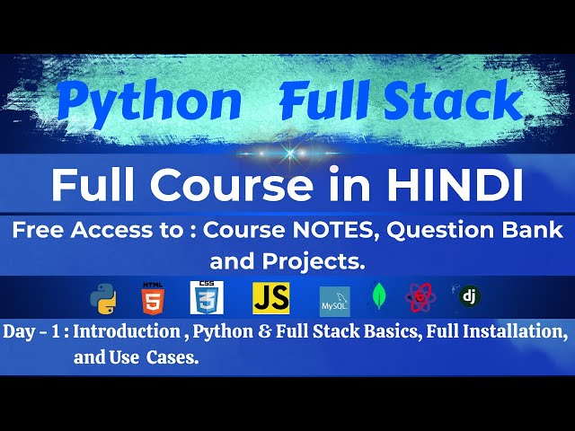 Python Full Stack Tutorial Day #1—Python Basics, History & Installation | TechGURU