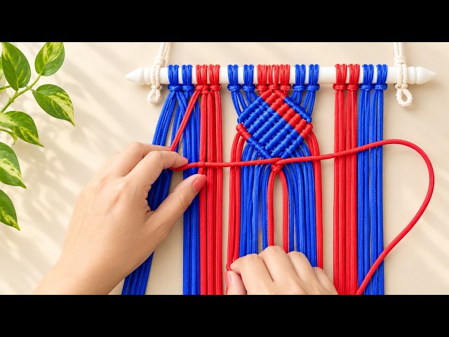 Macramé - Macrame Wall Hanging Pattern Tutorial - DIY Macrame Wall Hanging for beginners 