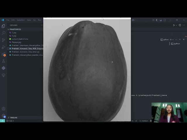 Praktikum PCD - Membaca, Grayscale, Biner, dan Matriks Citra dengan Python OpenCV