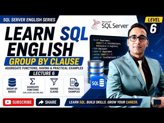 Learn SQL Server Eng | As keyword | Group By  | L6