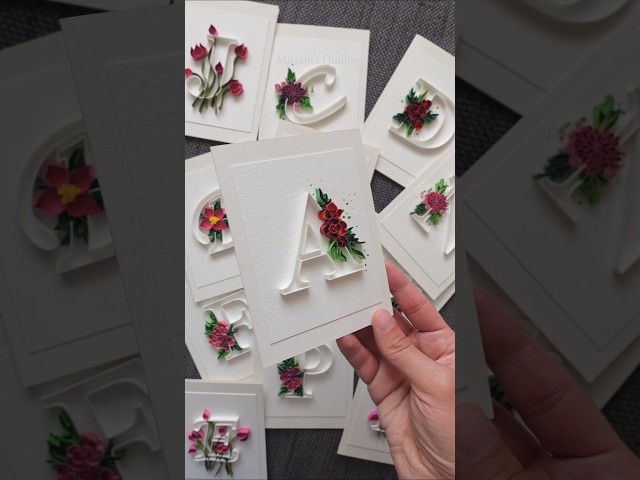 Quilling alphabet letters - ONLY half