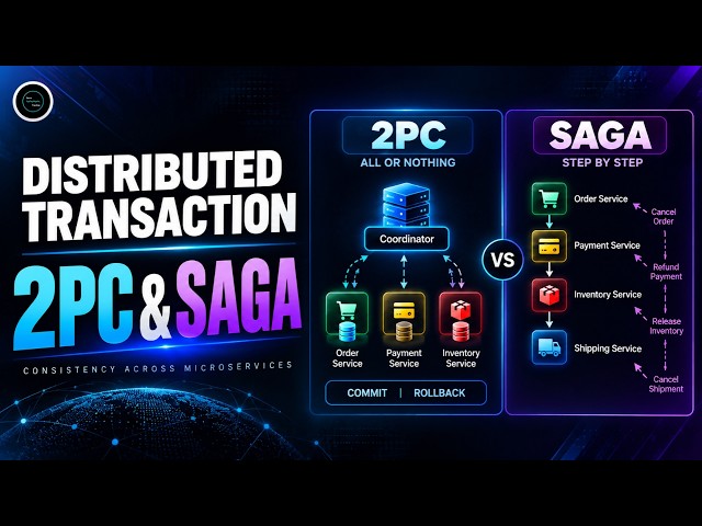 🚀 Distributed Transactions Explained | 2PC & Saga Pattern | EP-10