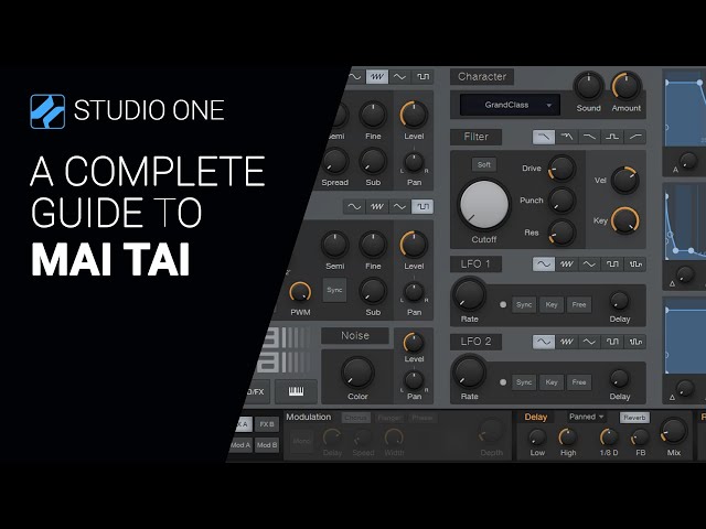 A guide to the Studio One 6 - MAI TAI Synth - complete walkthrough tutorial