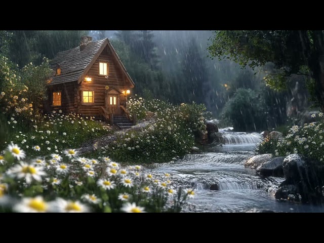 Heavy Rain and Thunder on Shelter Cover 🌧️ Help Study, Meditation, PTSD, Insomnia