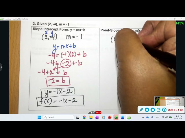 HW 2.5 Applications of Linear Equations and Modeling (PART 1 of 2)