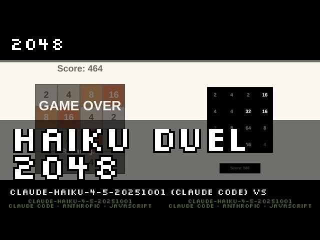 One game to create from scratch, one model, two completely different results