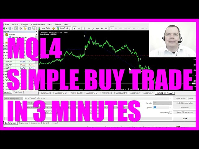 MQL4 TUTORIAL - SIMPLE BUY TRADE IN 3 MINUTES