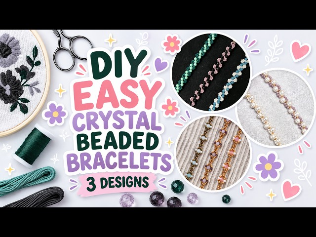 My Favorite Crystal Beaded Bracelet Designs (Step-by-Step) 💖