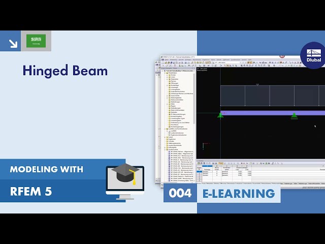 Modeling with RFEM 5 | 004 Hinged Beam