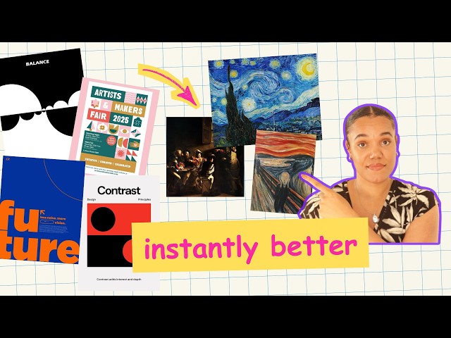 why your illustrations look less polished than you'd like (graphic design basics for painters) ✨