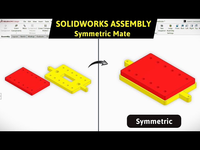 SOLIDWORKS Symmetric Mate Tutorial | SOLIDWORKS Assembly Tutorial
