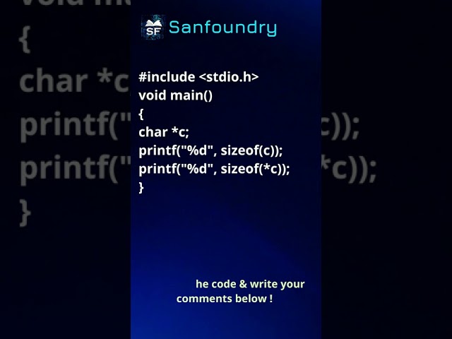 C Language Problem 16 | Sanfoundry | #Shorts