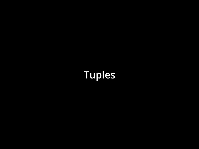 Python - Tuples