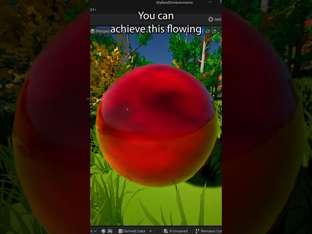 Flowing Orb Substrate Material #ue5  #gamedev #gamedevelopment  #3dgamedevelopment