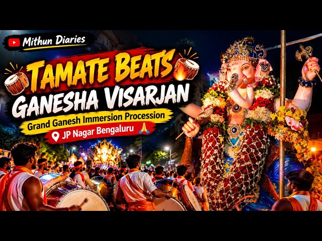 Ganesha Visarjan 🙏🐘 | Tamate Beats & Grand Immersion Procession | JP Nagar 7th Phase, Bengaluru