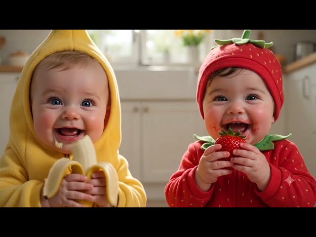 Learn Fruit Names for Kids 🍌🍎 | Funny Baby Learning Fruits & Vegetables | Toddler Learning Video 