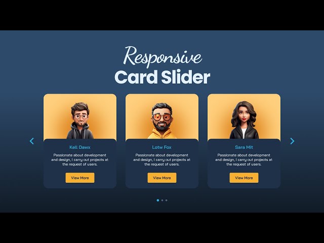 Responsive Card Slider Using HTML CSS & JavaScript | Swiper Js