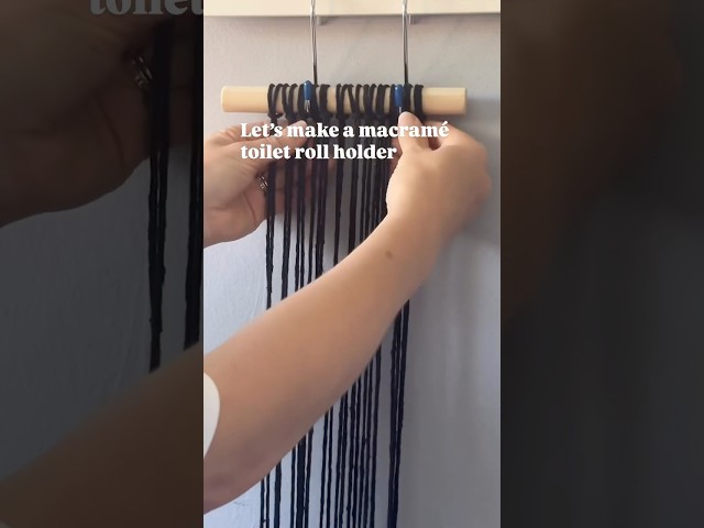 Let’s make a macramé toilet roll holder #makewithme #madebyhand #yarncrafting #shopsmall