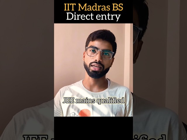 IIT Madras without jee advanced #iittm #shortsfeed #ytshorts #shorts