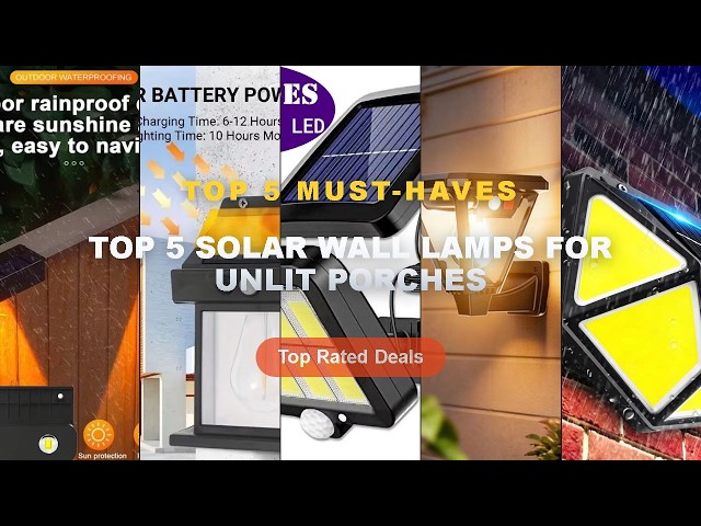 Amazing Top 5 Solar Wall Lamps For Unlit Porches You Need To See - 100 LED Motion Sensor Wall Light,